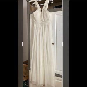 Misses Ivory Halter Style Prom Gown